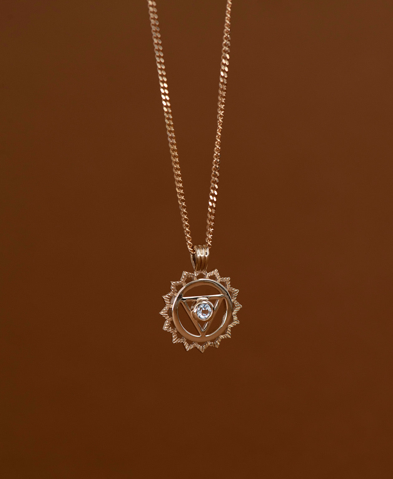 Communication Chakra Necklace - 9k Yellow Gold