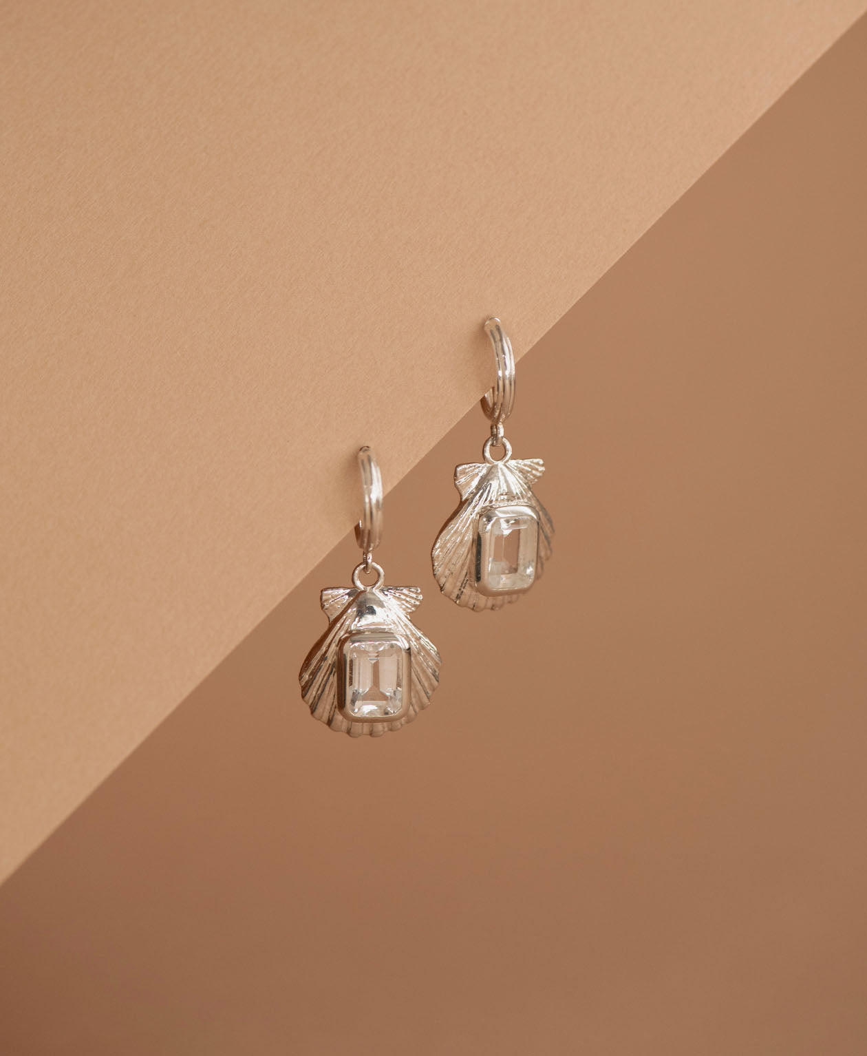 Cordelia Earrings - 925 Sterling Silver, White Topaz
