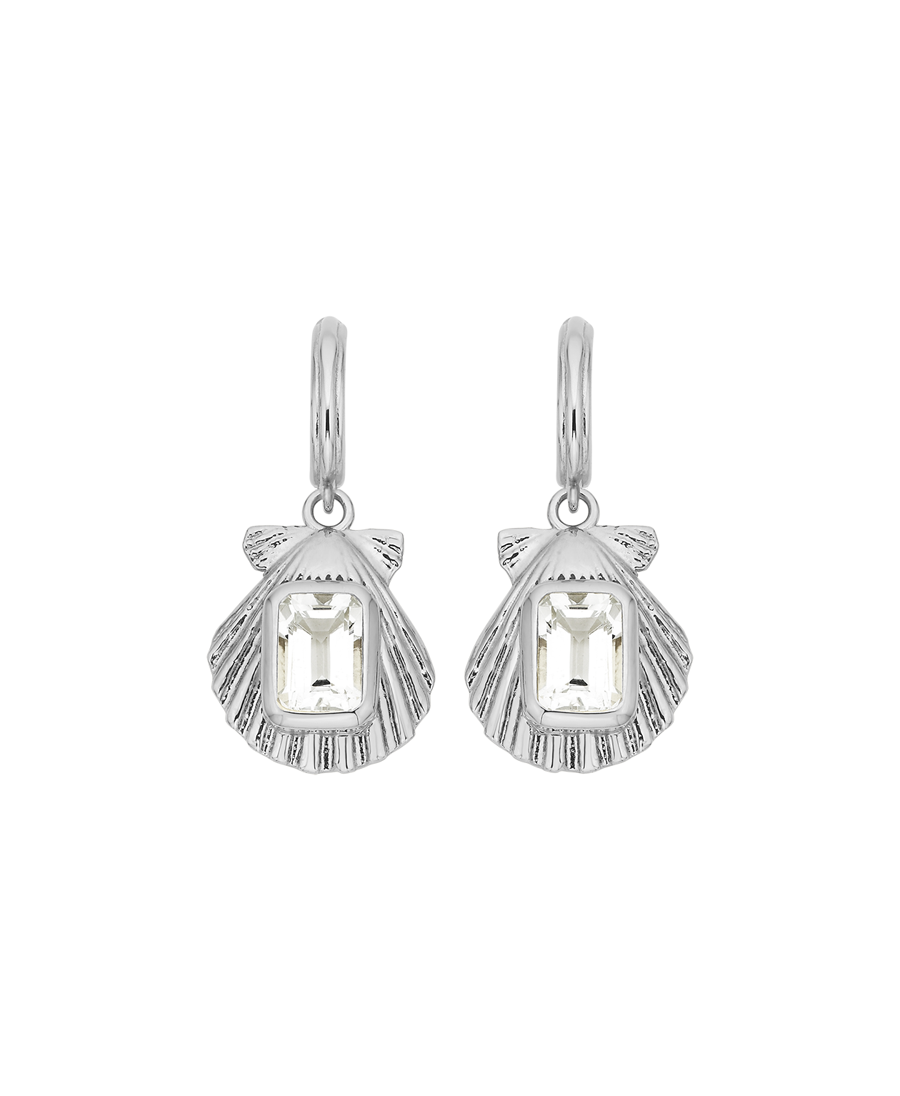 Cordelia Earrings - 925 Sterling Silver, White Topaz