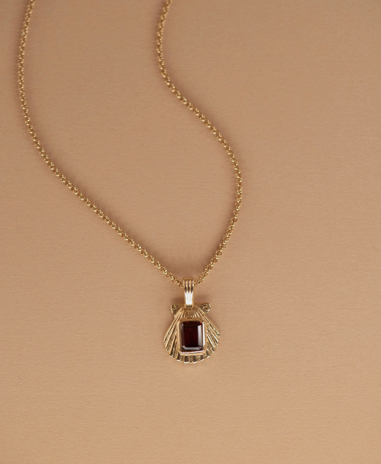 Cordelia Necklace - 22k Gold Vermeil, Rhodolite Garnet