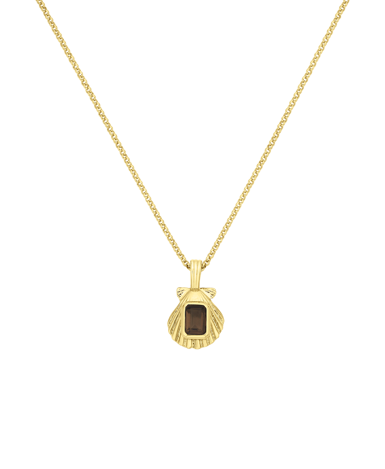 Cordelia Necklace - 22k Gold Vermeil, Smoky Quartz