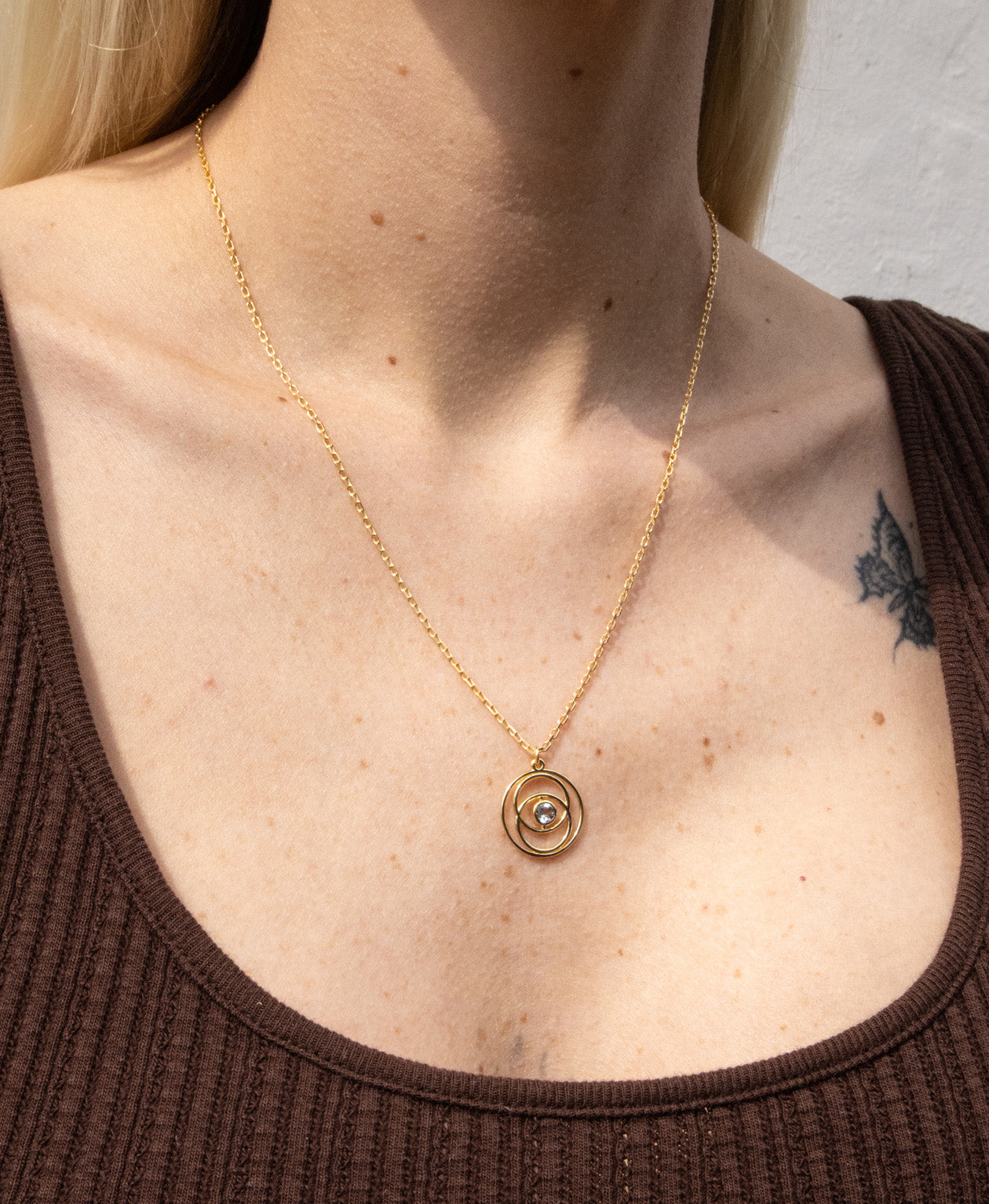 Z&M X Kirsty Gallagher Cosmic Purpose Necklace - 22k Gold Vermeil, Aquamarine