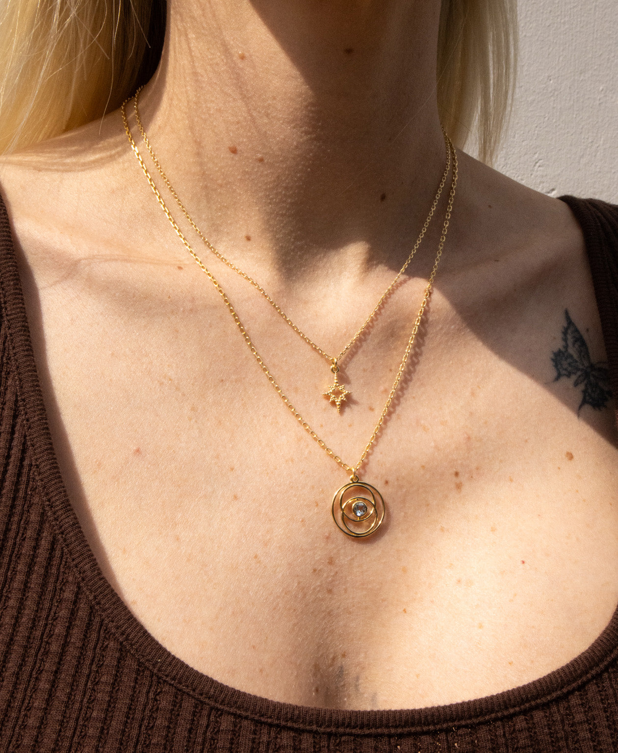 Z&M X Kirsty Gallagher Cosmic Purpose Necklace - 22k Gold Vermeil, Aquamarine