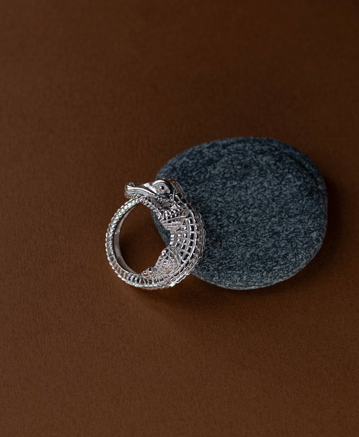 Crocodile Ring - 925 Sterling Silver