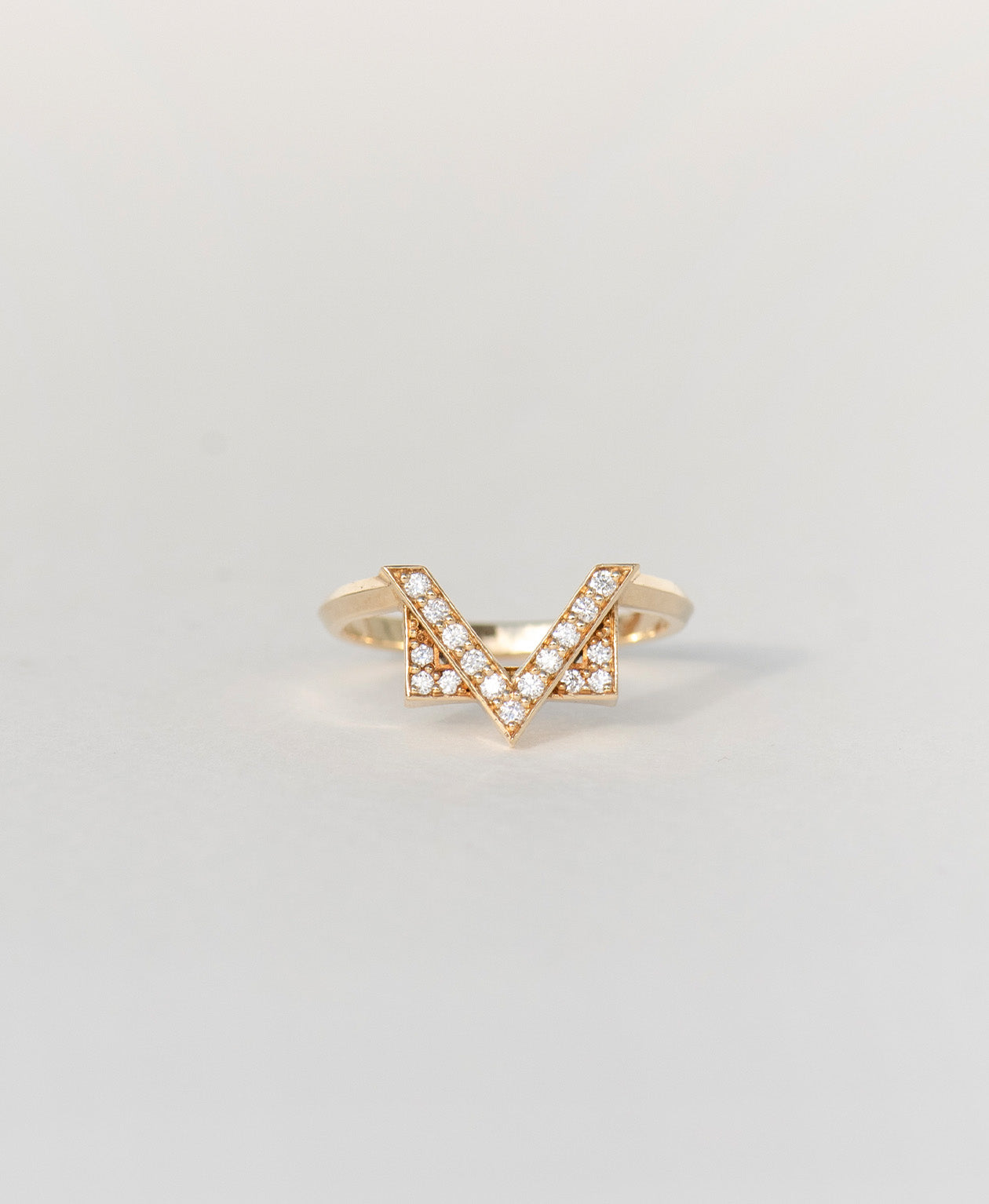 Deco Wedding Band - 18k Yellow Gold, Diamond