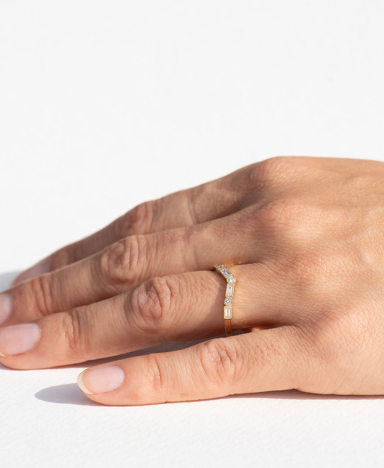 Emme Band - 18k Yellow Gold, Diamond