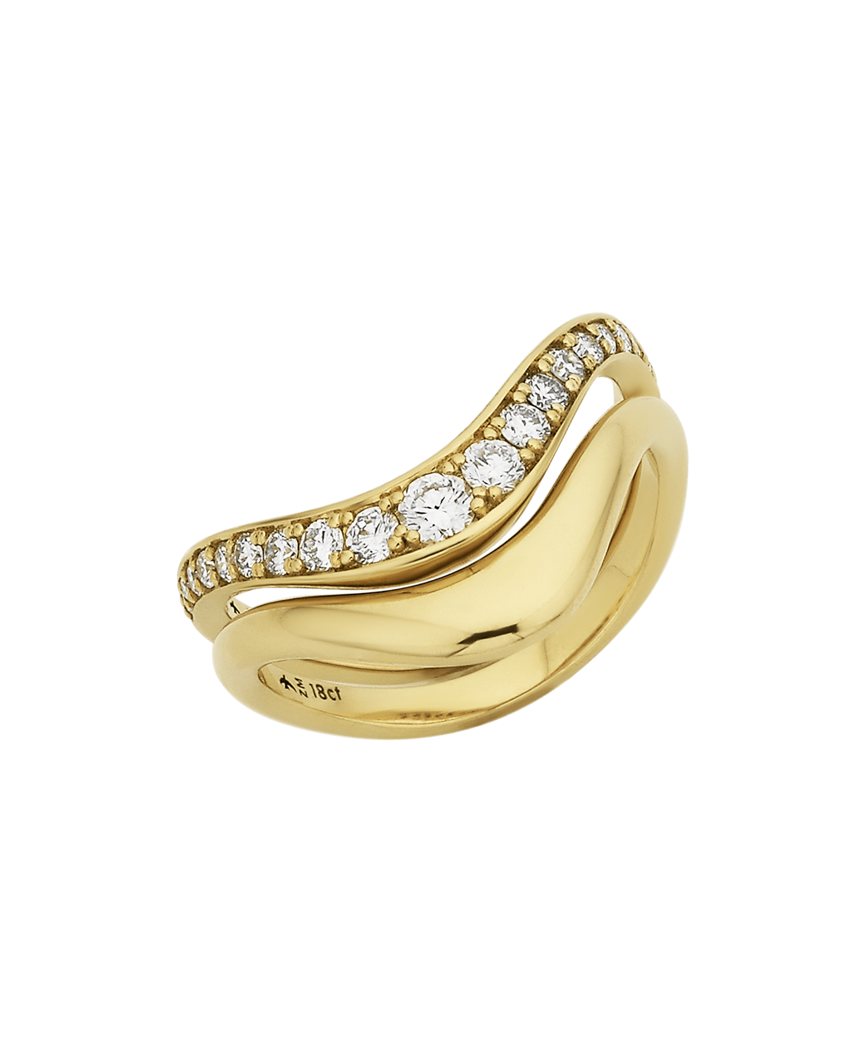 Eternal Tide Band - 18k Yellow Gold, Plain Gold