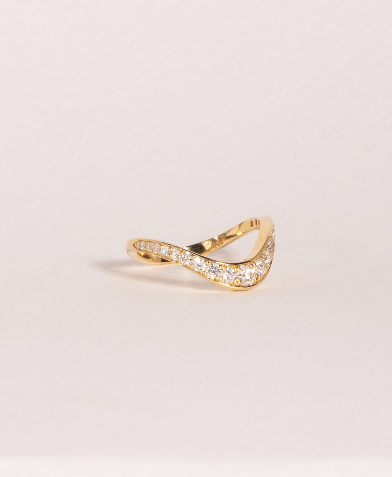 Eternal Tide Band - 18k Yellow Gold, Grain Set Lab Grown Diamond