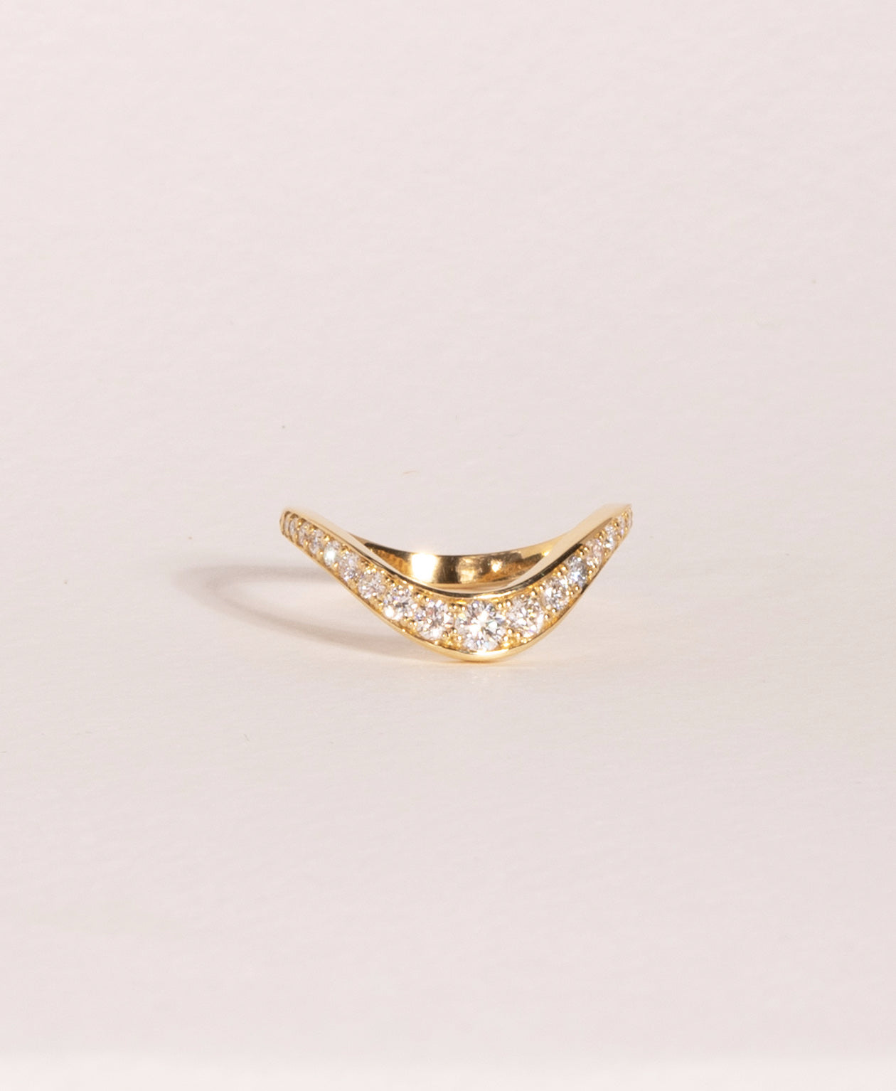 Eternal Tide Band - 18k Yellow Gold, Grain Set Lab Grown Diamond