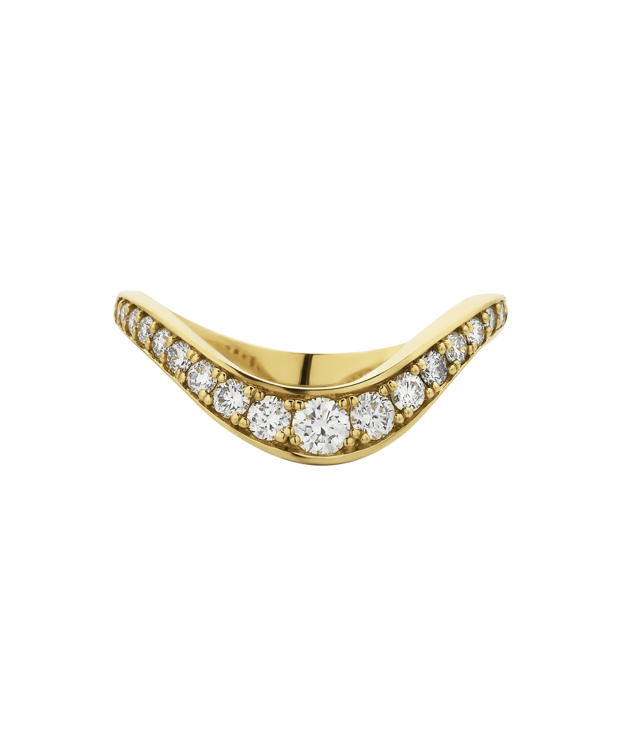 Eternal Tide Band - 18k Yellow Gold, Grain Set Lab Grown Diamond