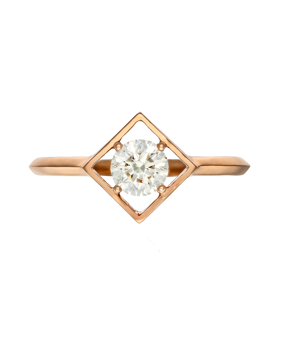 Freya Engagement Ring - 18k Rose Gold,  Diamond 0.50 carat