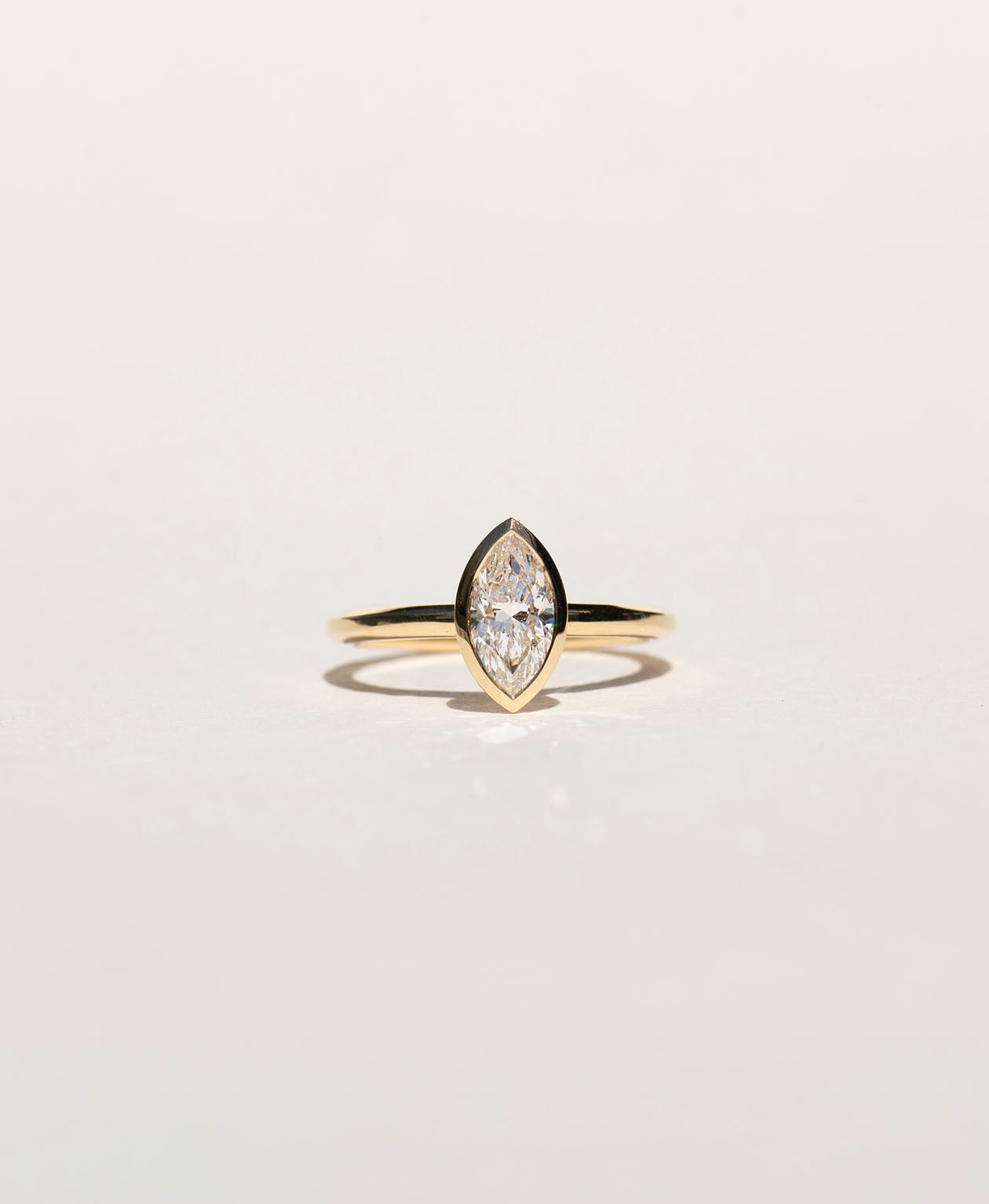 Frida Engagement Ring - 18k Yellow Gold, Marquise Brilliant Cut Diamond 1.01 carat