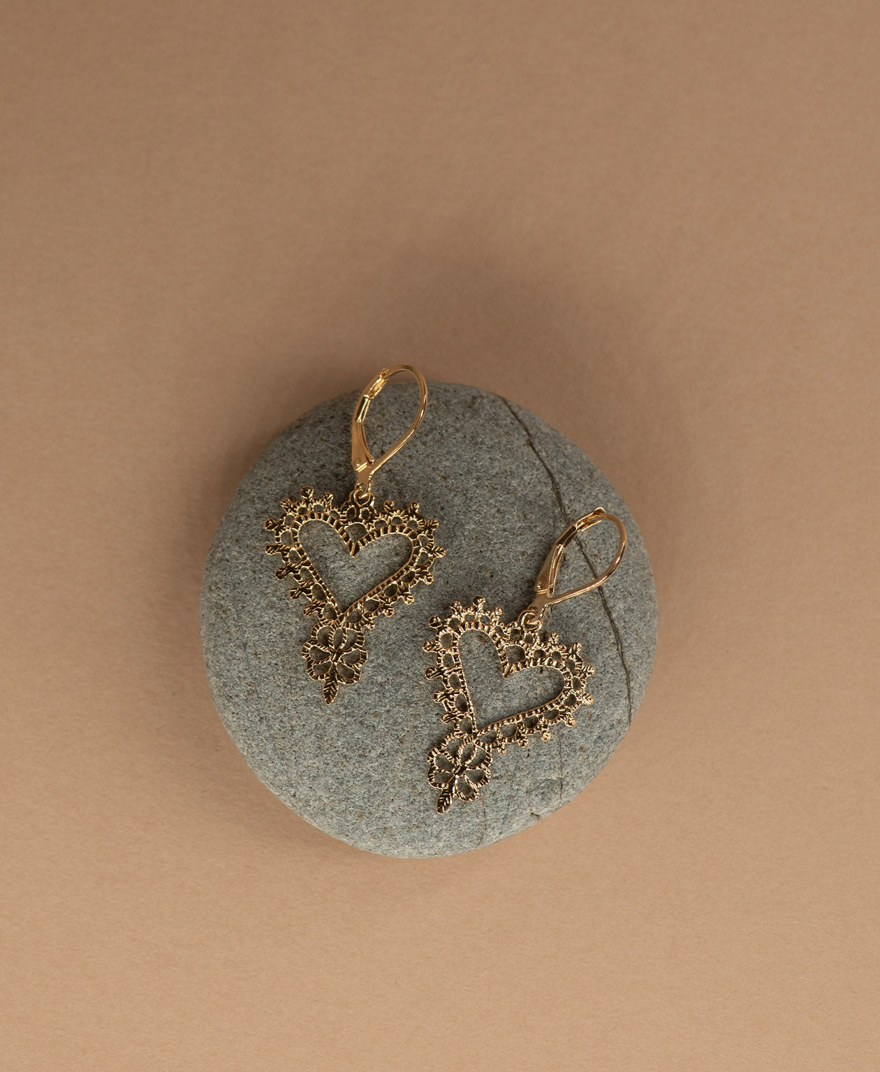 Heart Earrings - 22k Gold Vermeil