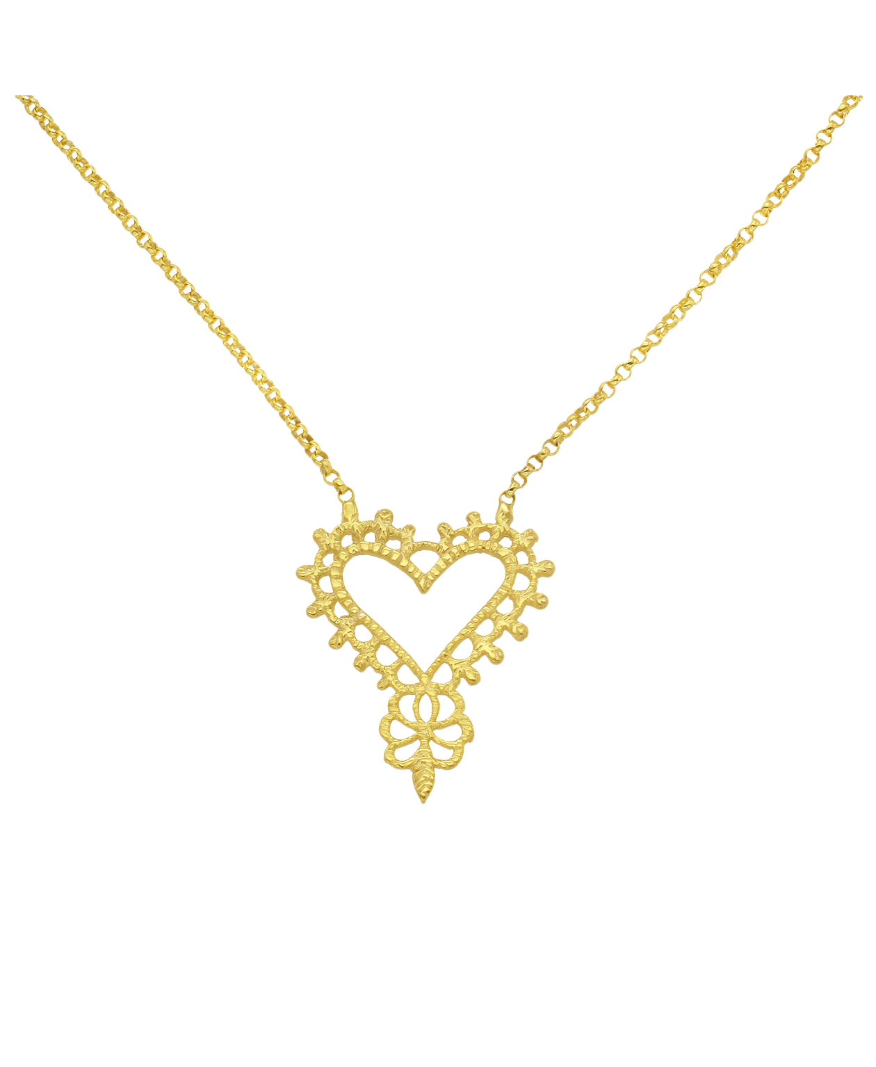 Heart Necklace - 22k Gold Vermeil