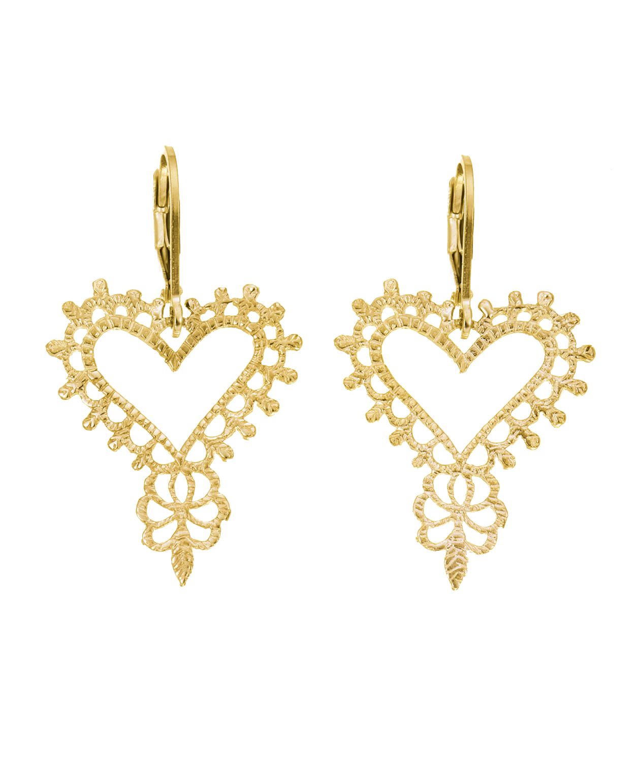 Heart Earrings - 22k Gold Vermeil