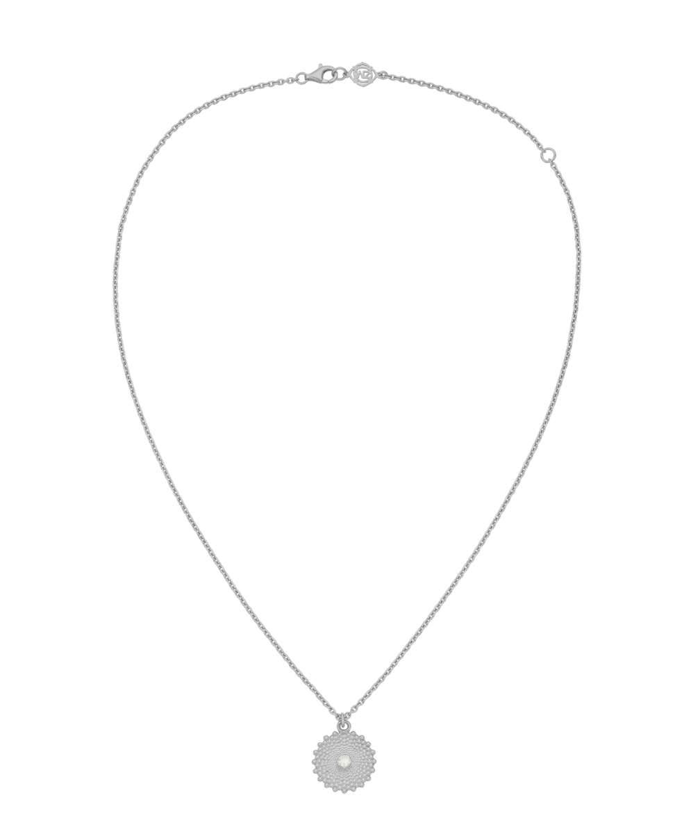 Helios Necklace - 925 Sterling Silver, White Zircon