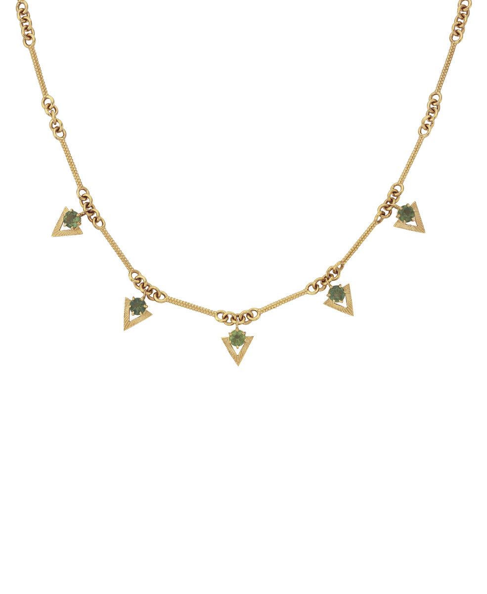 Hyacinth Necklace - 22k Gold Vermeil, Apatite