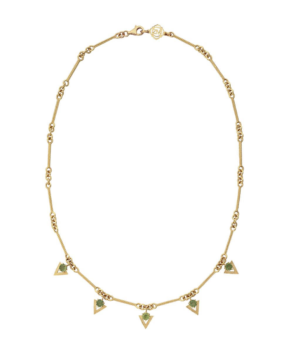 Hyacinth Necklace - 22k Gold Vermeil, Apatite