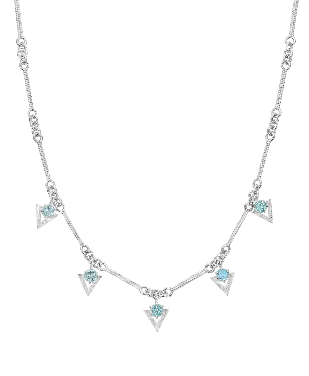 Hyacinth Necklace - 925 Sterling Silver, Blue Apatite