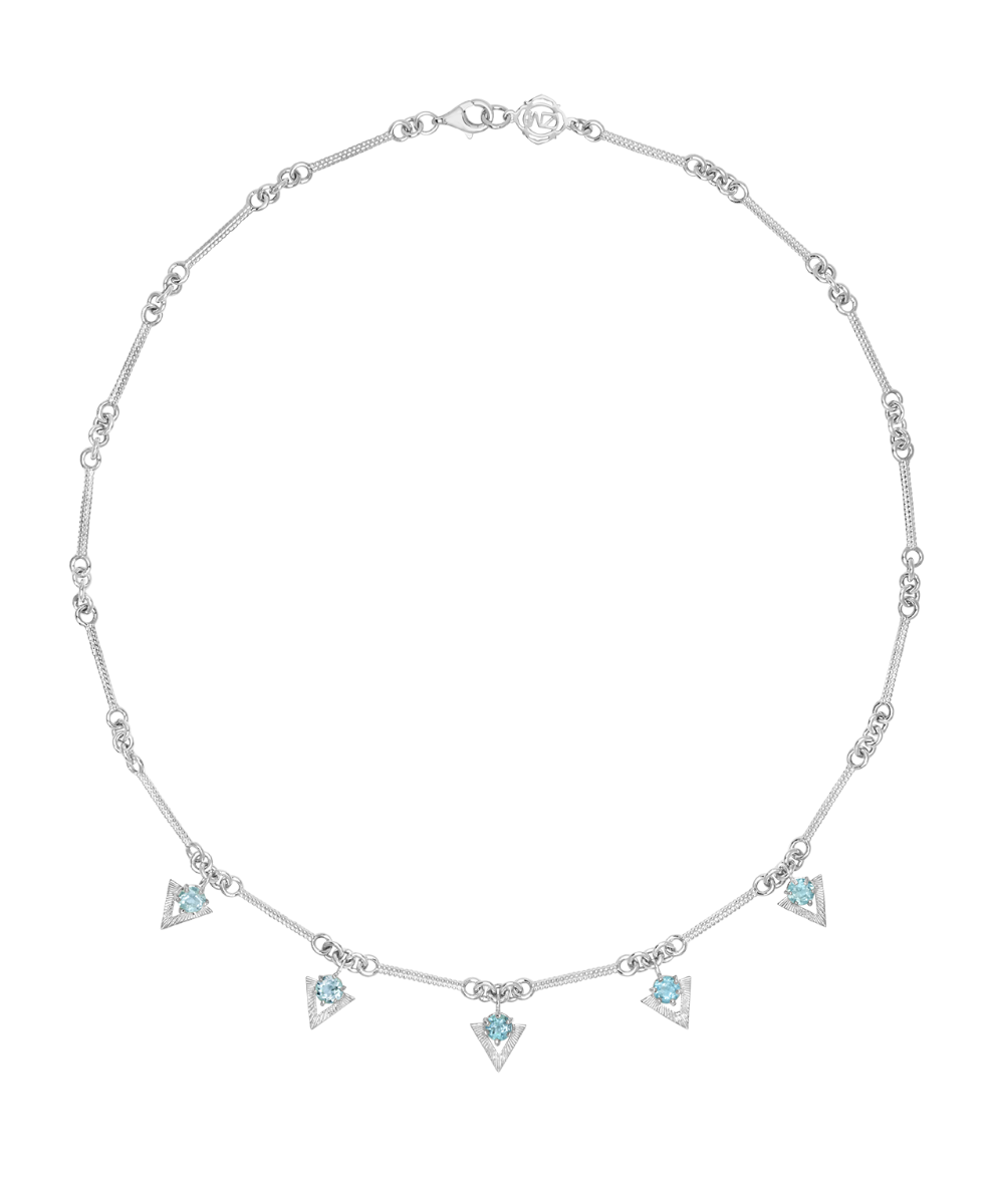 Hyacinth Necklace - 925 Sterling Silver, Blue Apatite