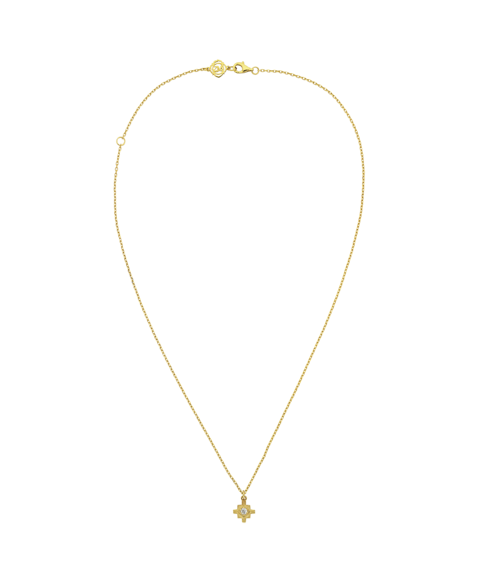 Inka Necklace - 22k Gold Vermeil, White Zircon