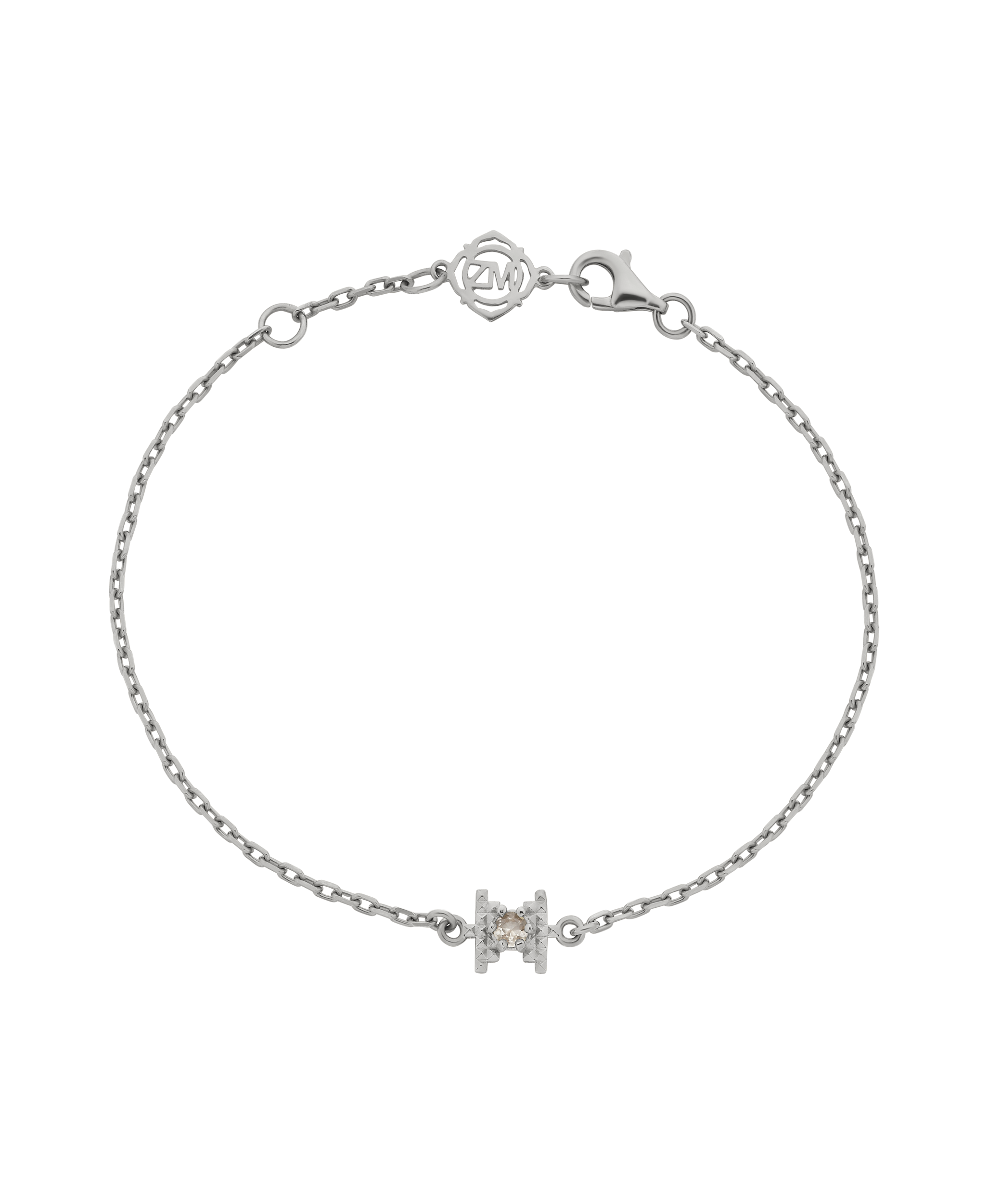 Inti Bracelet - 925 Sterling Silver, Peach Zircon