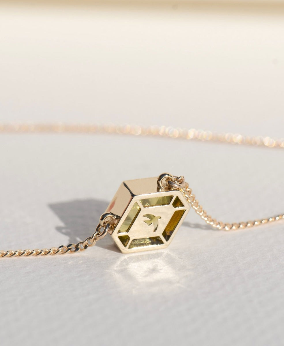 One of a Kind 443 - 9k Yellow Gold, Green Tourmaline