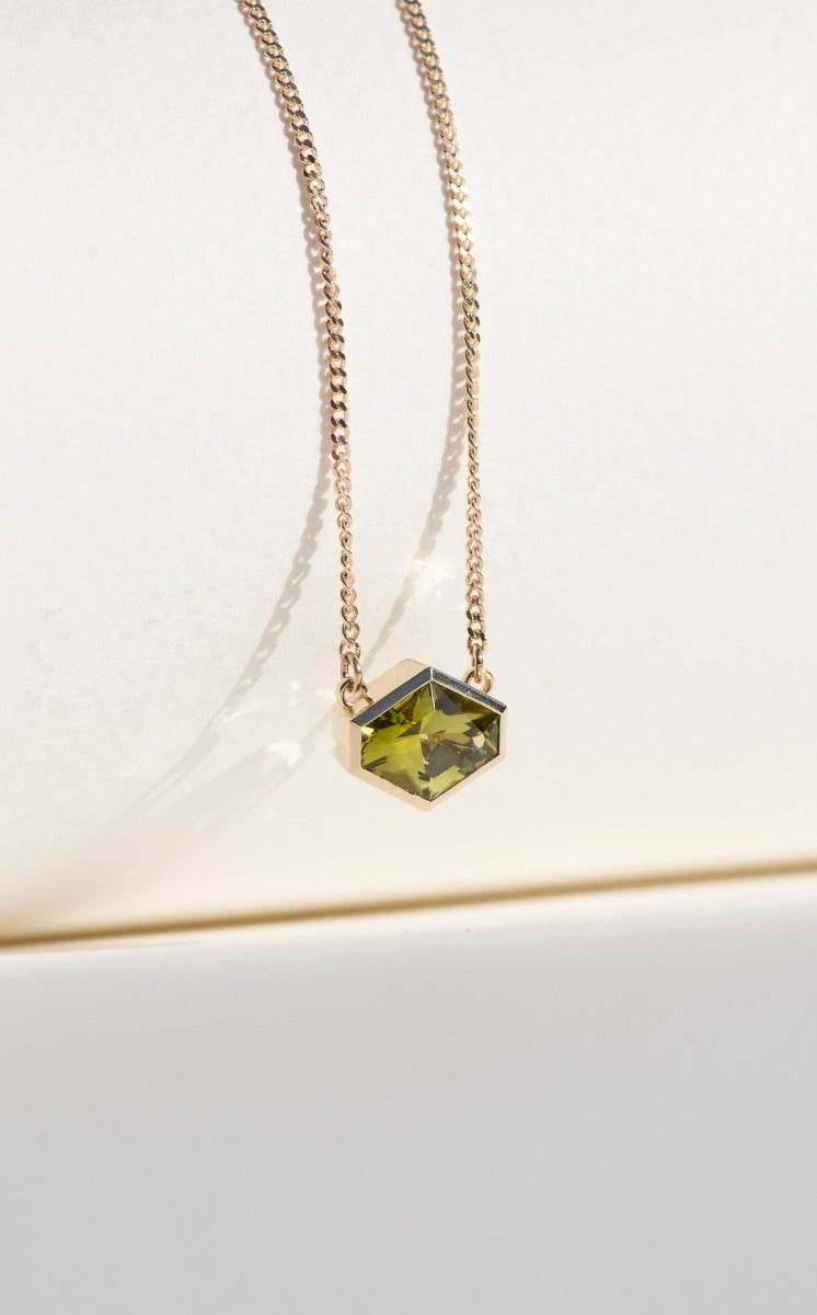 One of a Kind 443 - 9k Yellow Gold, Green Tourmaline