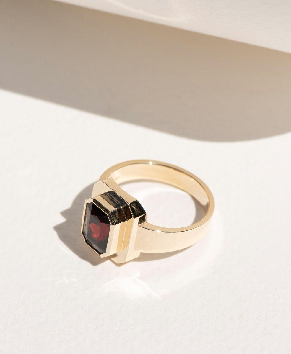 One of a Kind 465 - 9k Yellow Gold, Garnet