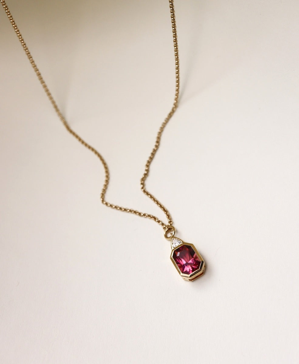 One of a Kind 473 - 9k Yellow Gold, Rubelite Tourmaline