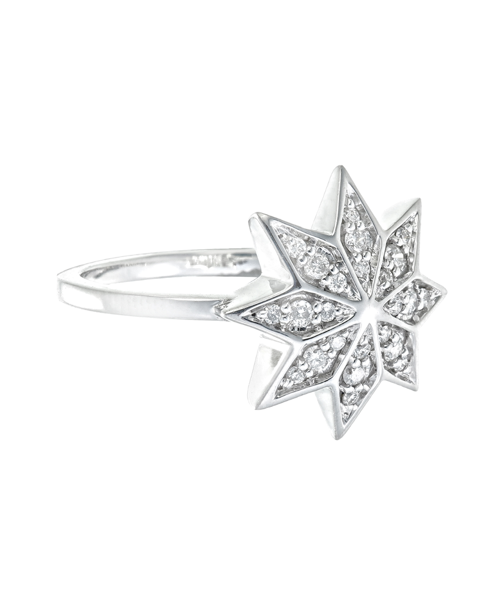 Lakshmi Ring - 9k White Gold, Diamond