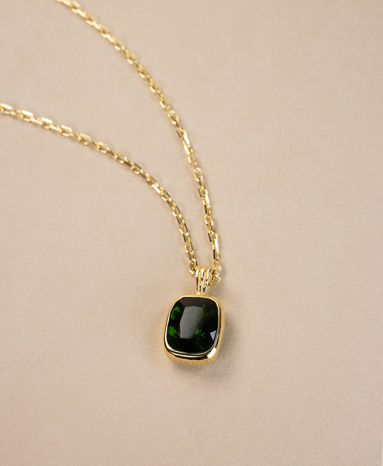 Limited Edition 206 - 22k Gold Vermeil, Chrome Diopside