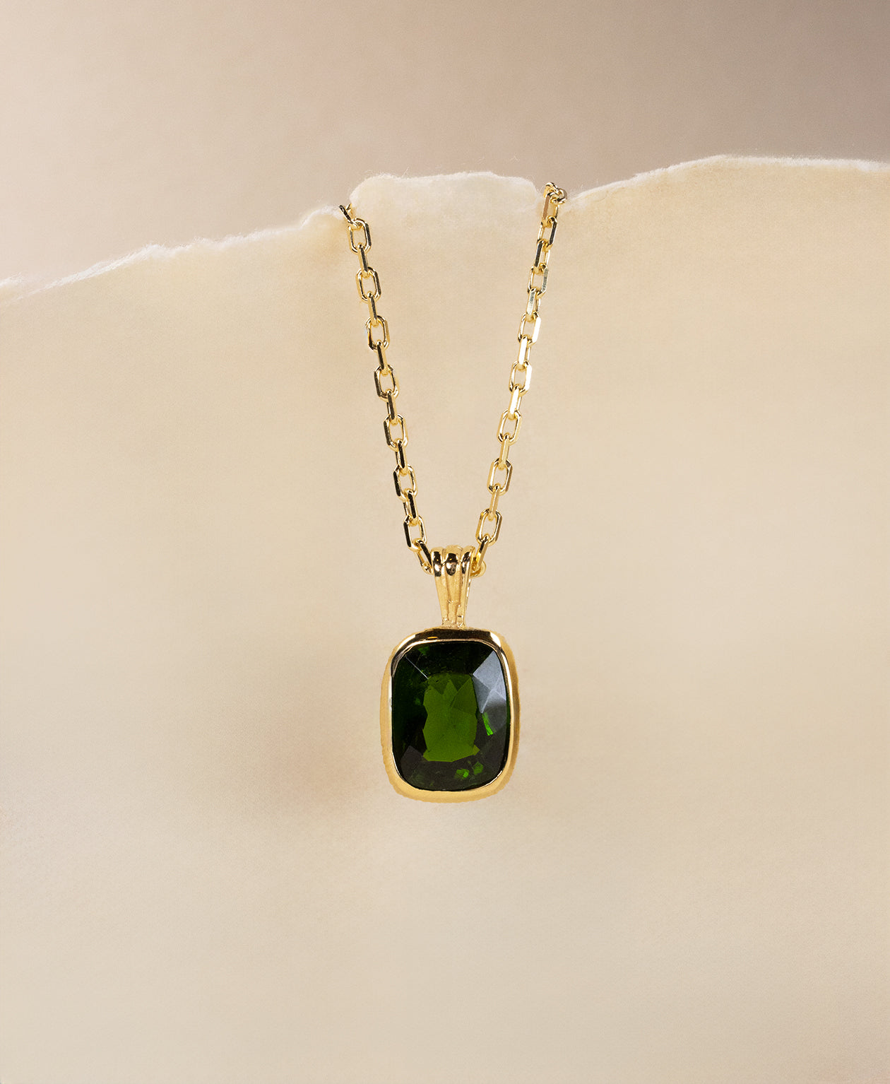 Limited Edition 206 - 22k Gold Vermeil, Chrome Diopside