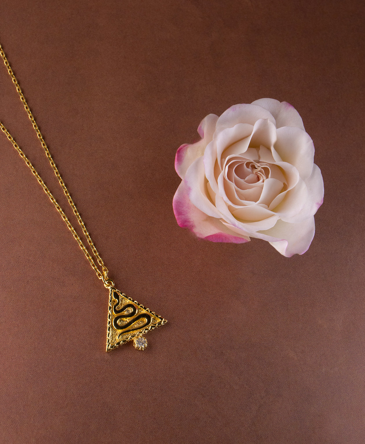 Z&M X Kirsty Gallagher The Goddess Path Necklace - 22k Gold Vermeil, Mary Magdalene Engraving