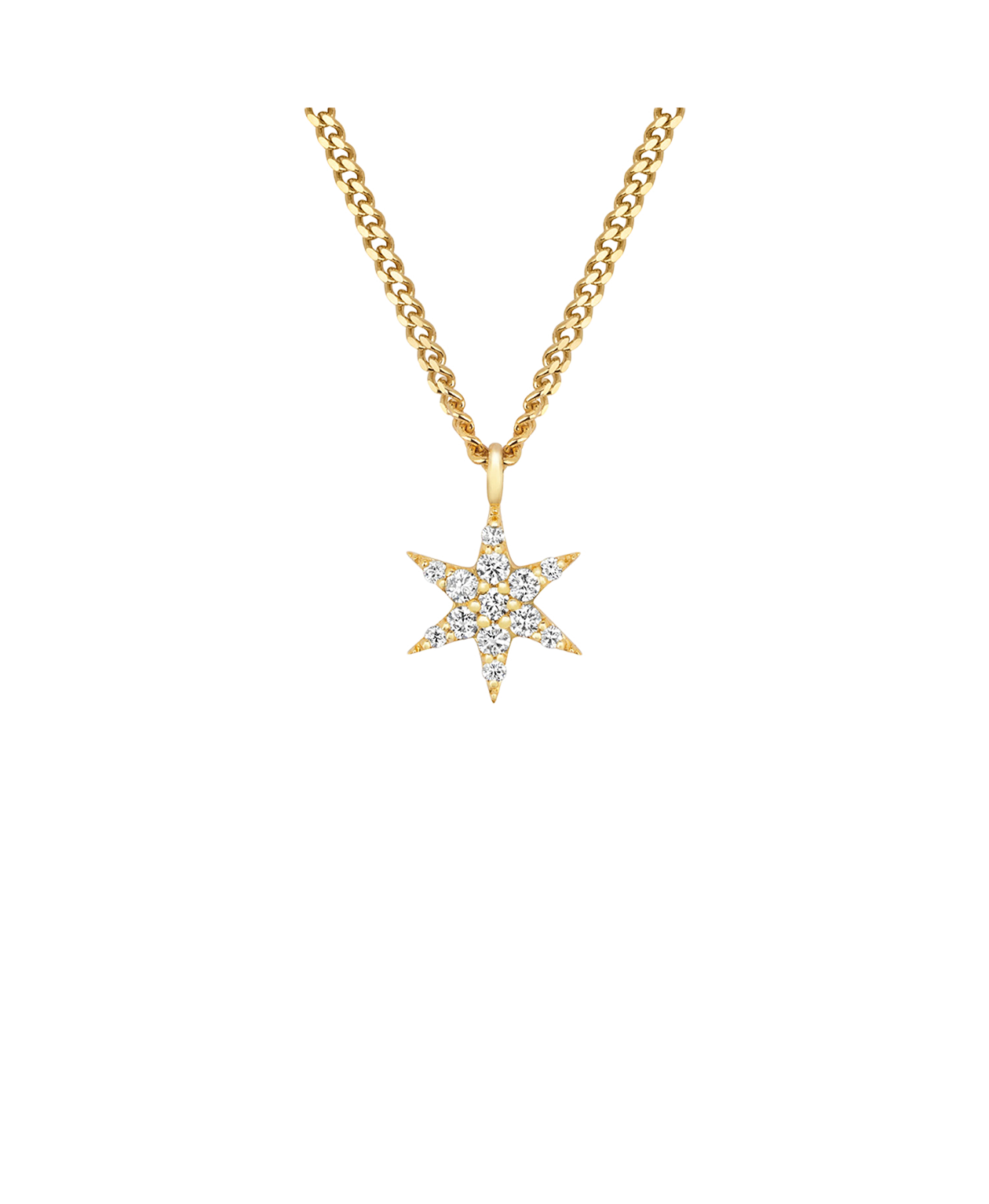 Mini Anahata Necklace - 9k Yellow Gold, Diamond