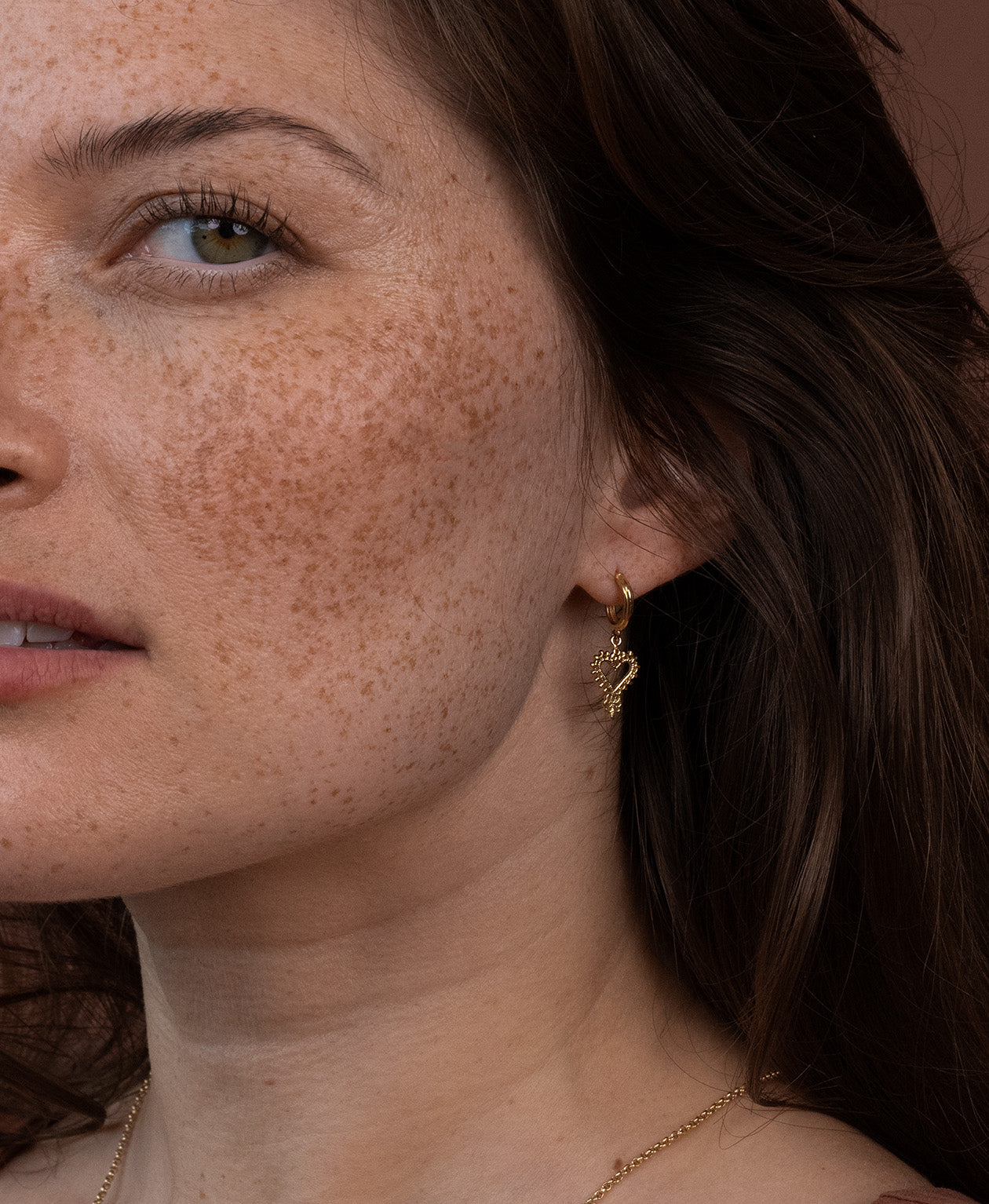 Mini Heart Hoops - 22k Gold Vermeil