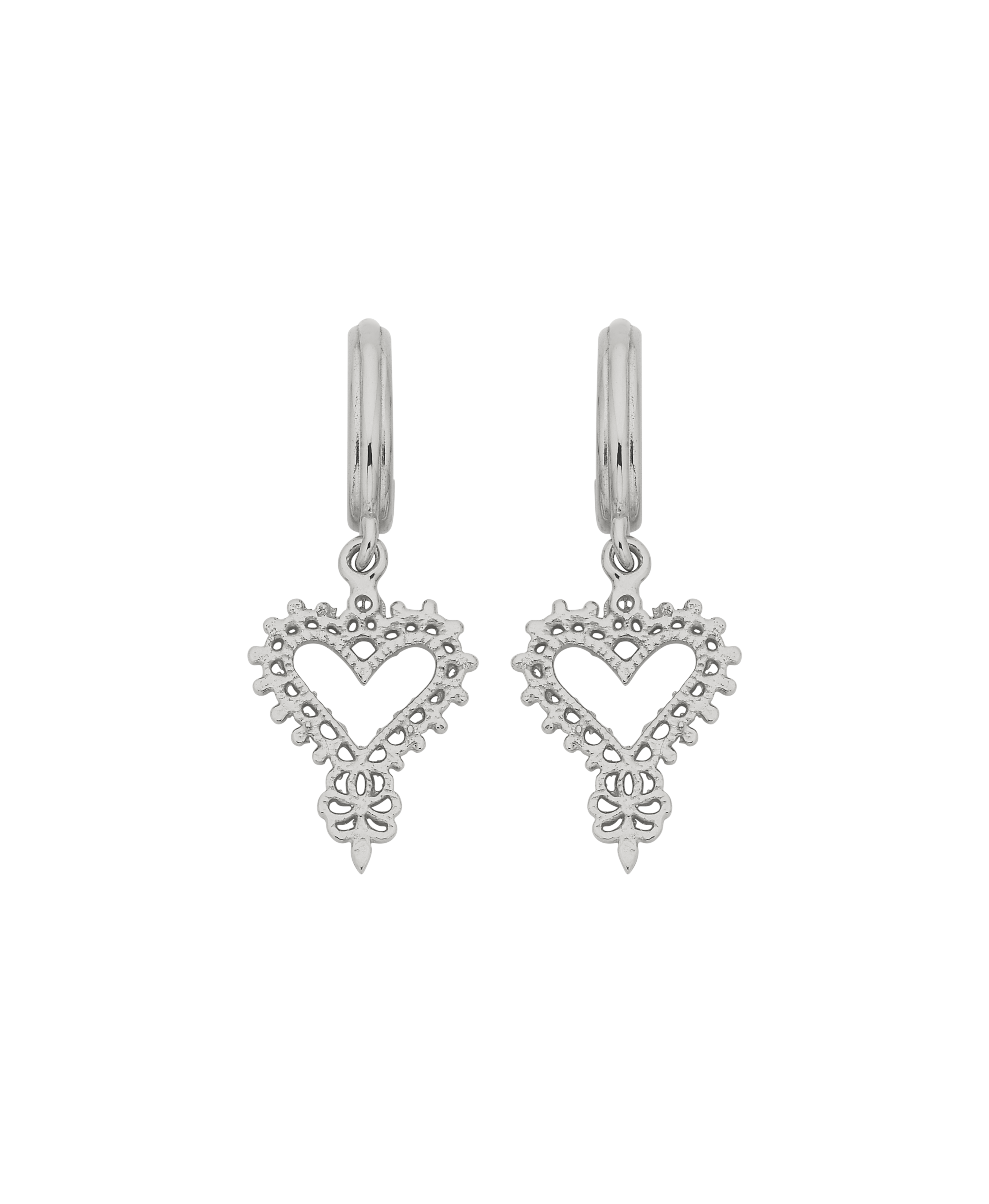 Mini Heart Hoops - 925 Sterling Silver