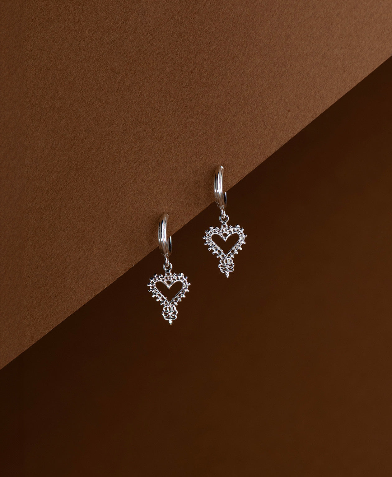 Mini Heart Hoops - 925 Sterling Silver