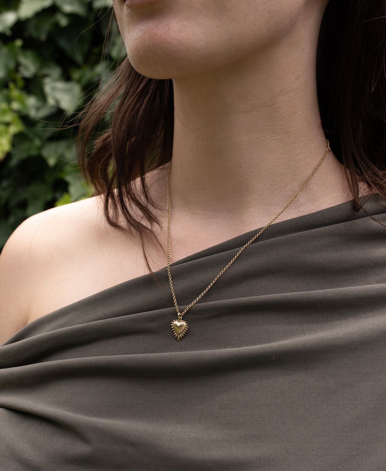 Mini Heart Hoops & Mini Heart Ray Necklace Gift Set - 22k Gold Vermeil