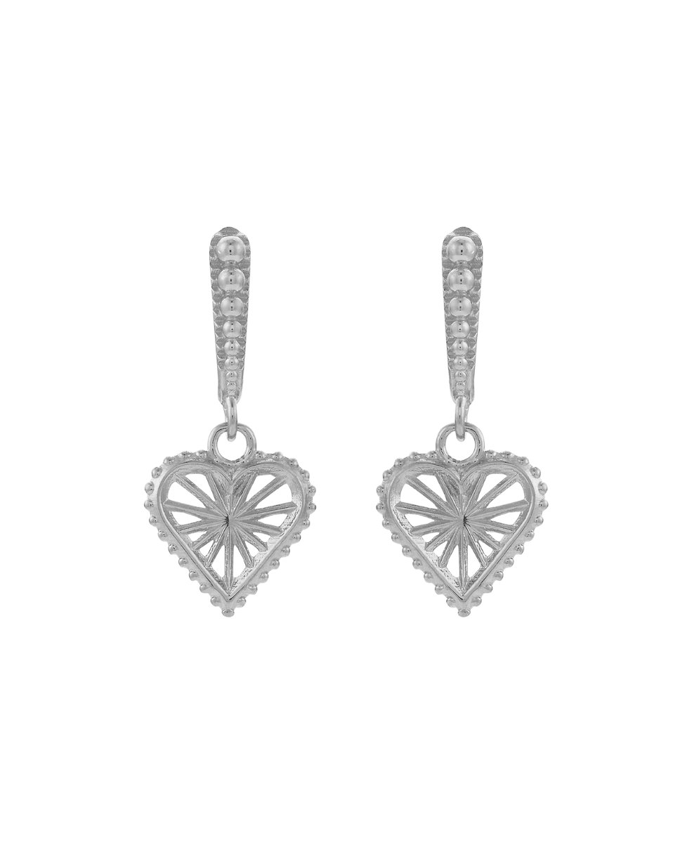 Mini Sweet Heart Earrings - 925 Sterling Silver