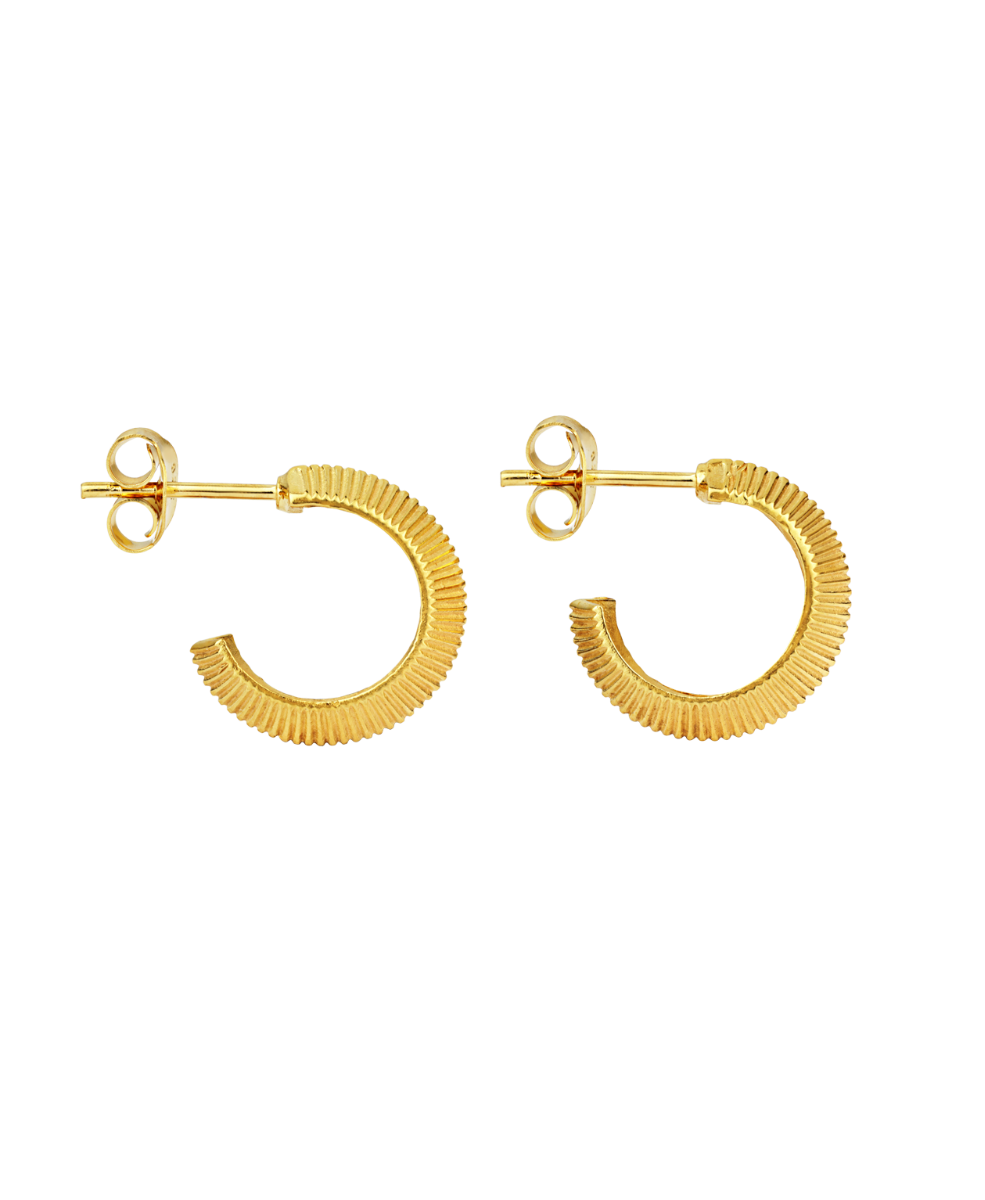 Mini Tasa Hoop Earrings - 22k Gold Vermeil