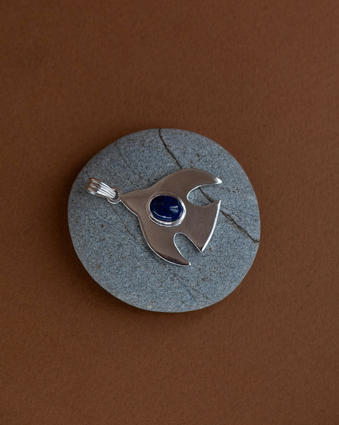 Moonbird Charm - 925 Sterling Silver, Lapis Lazuli