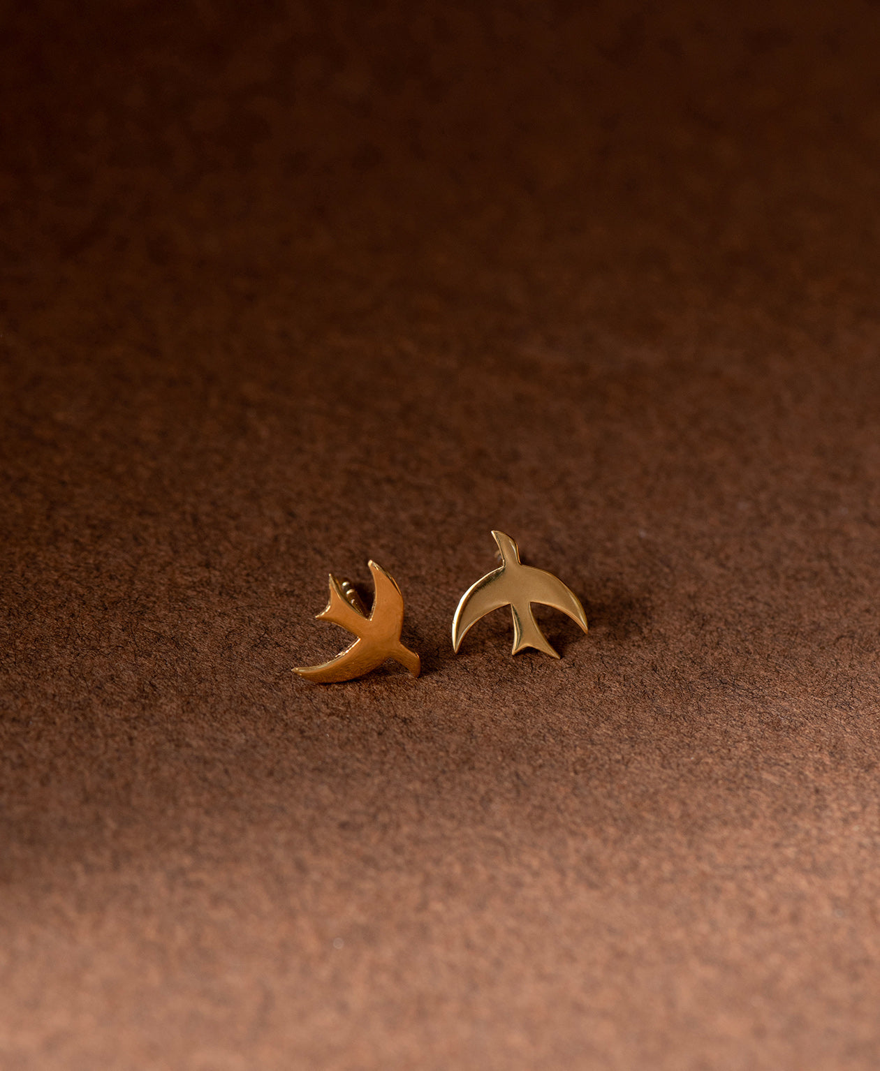 Moonbird Studs - 22k Gold Vermeil