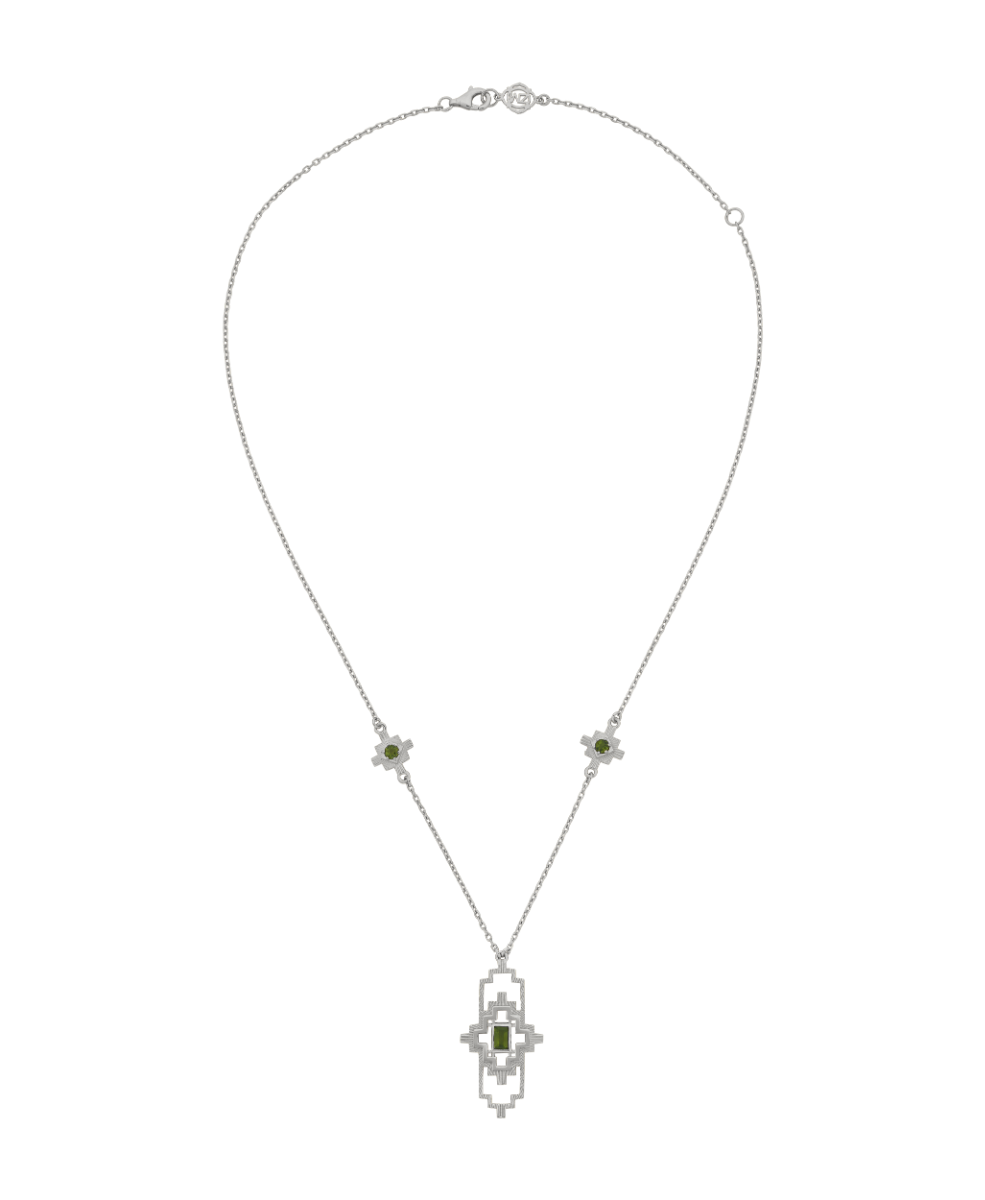 Munay Necklace - 925 Sterling Silver, Chrome Diopside