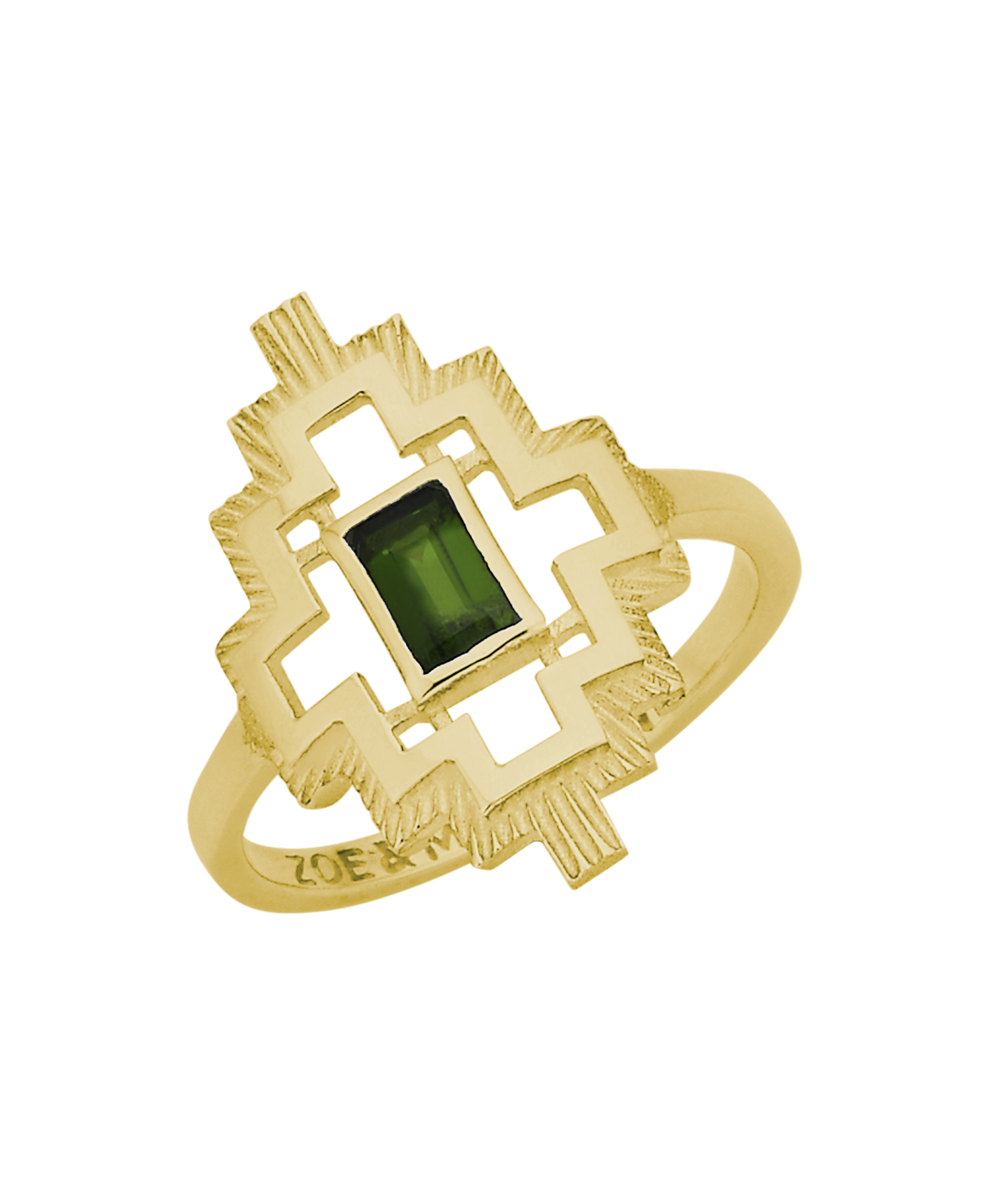Munay Ring - 22k Gold Vermeil, Chrome Diopside