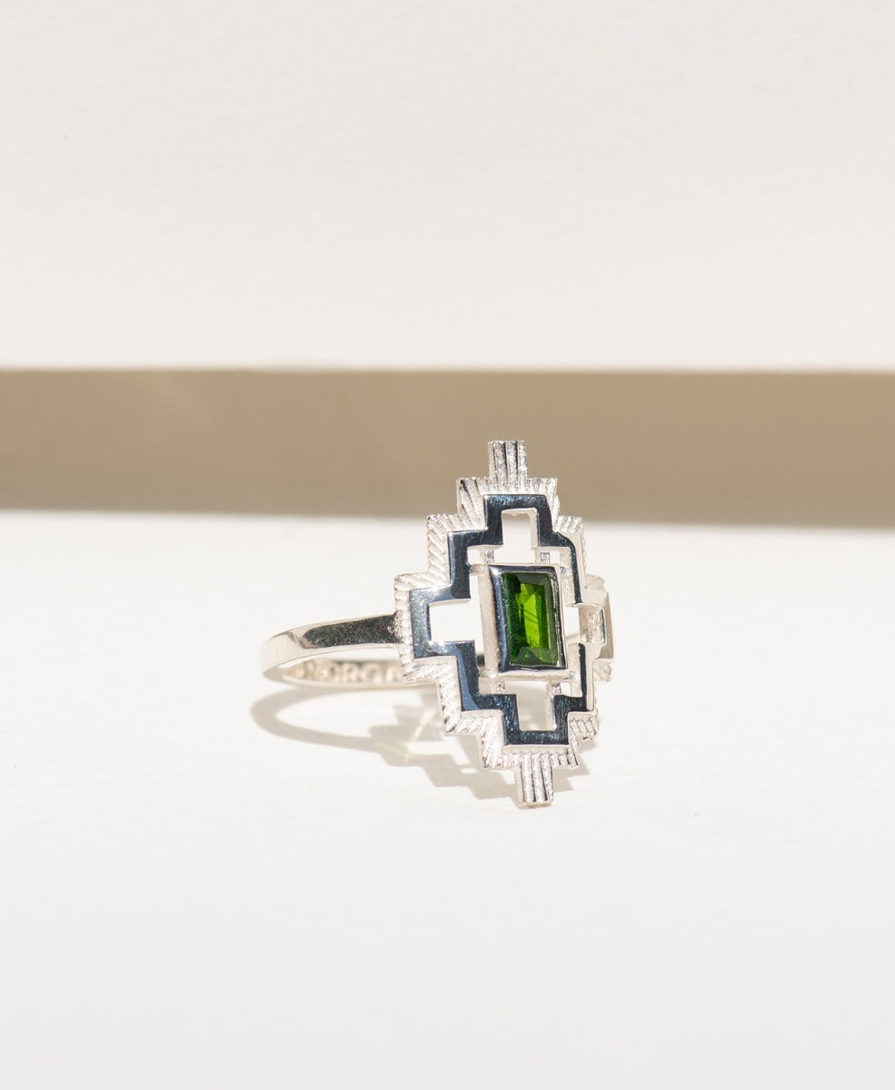 Munay Ring - 925 Sterling Silver, Chrome Diopside