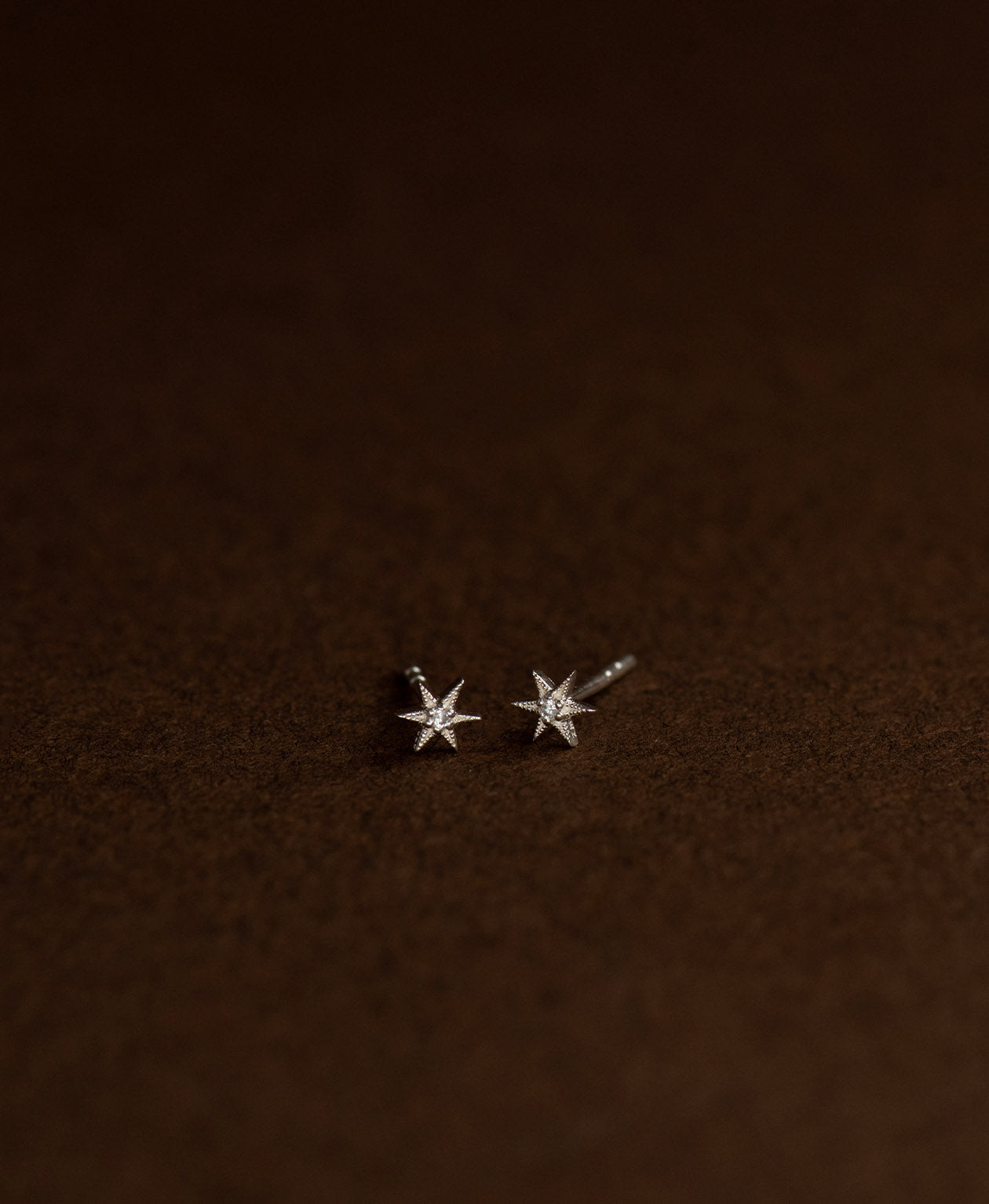 No Star Like Thee Studs - 925 Sterling Silver, White Zircon
