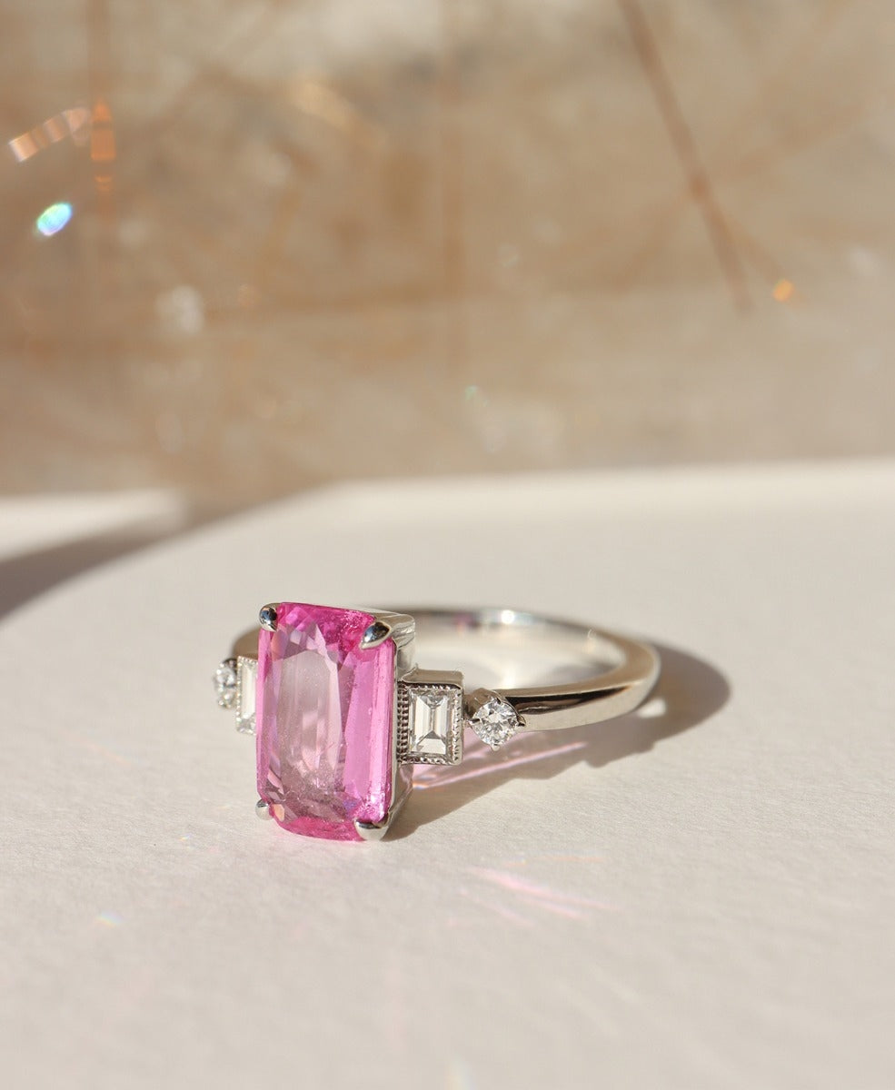 One of a Kind 301 - Platinum, Pink Sapphire