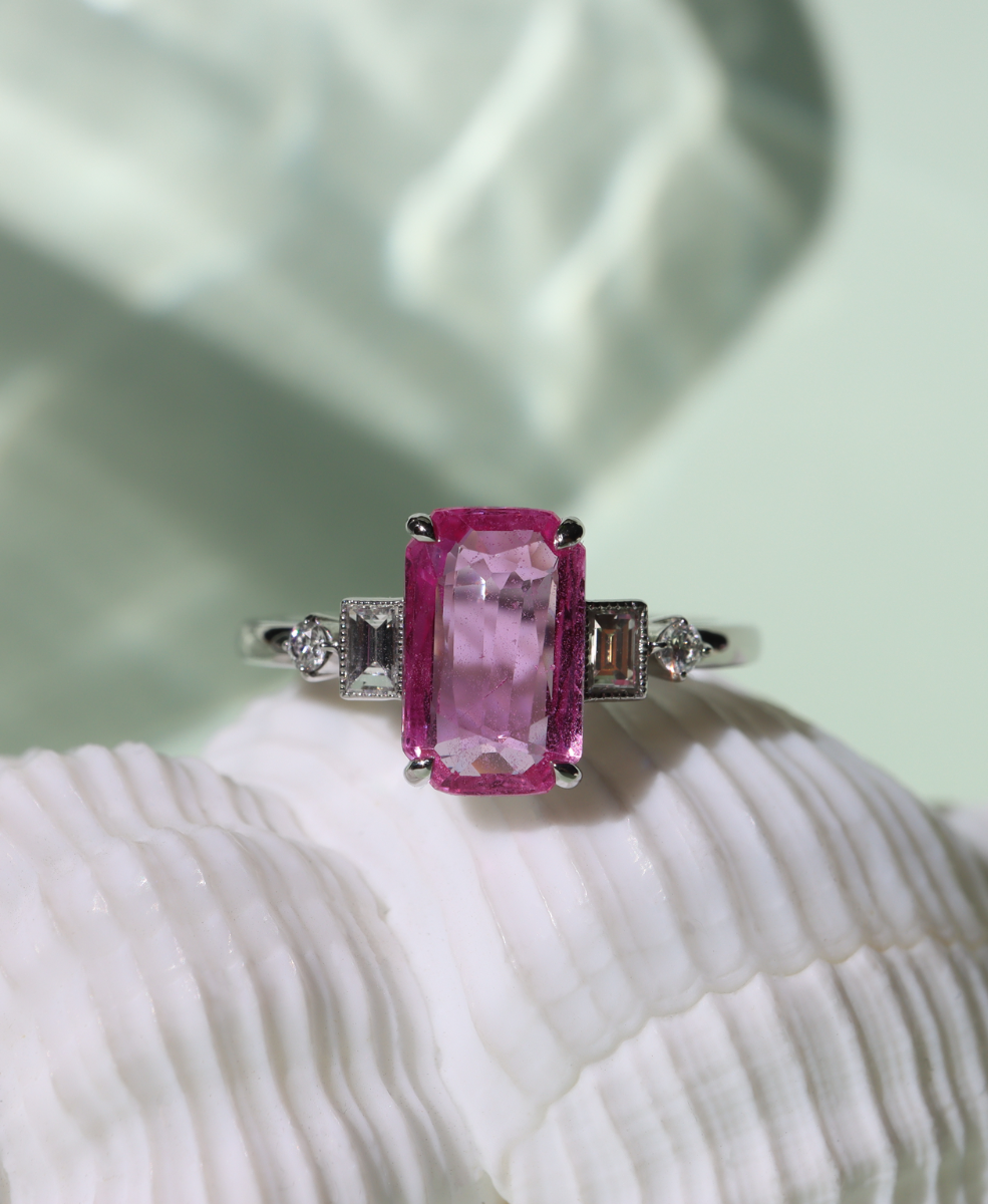 One of a Kind 301 - Platinum, Pink Sapphire