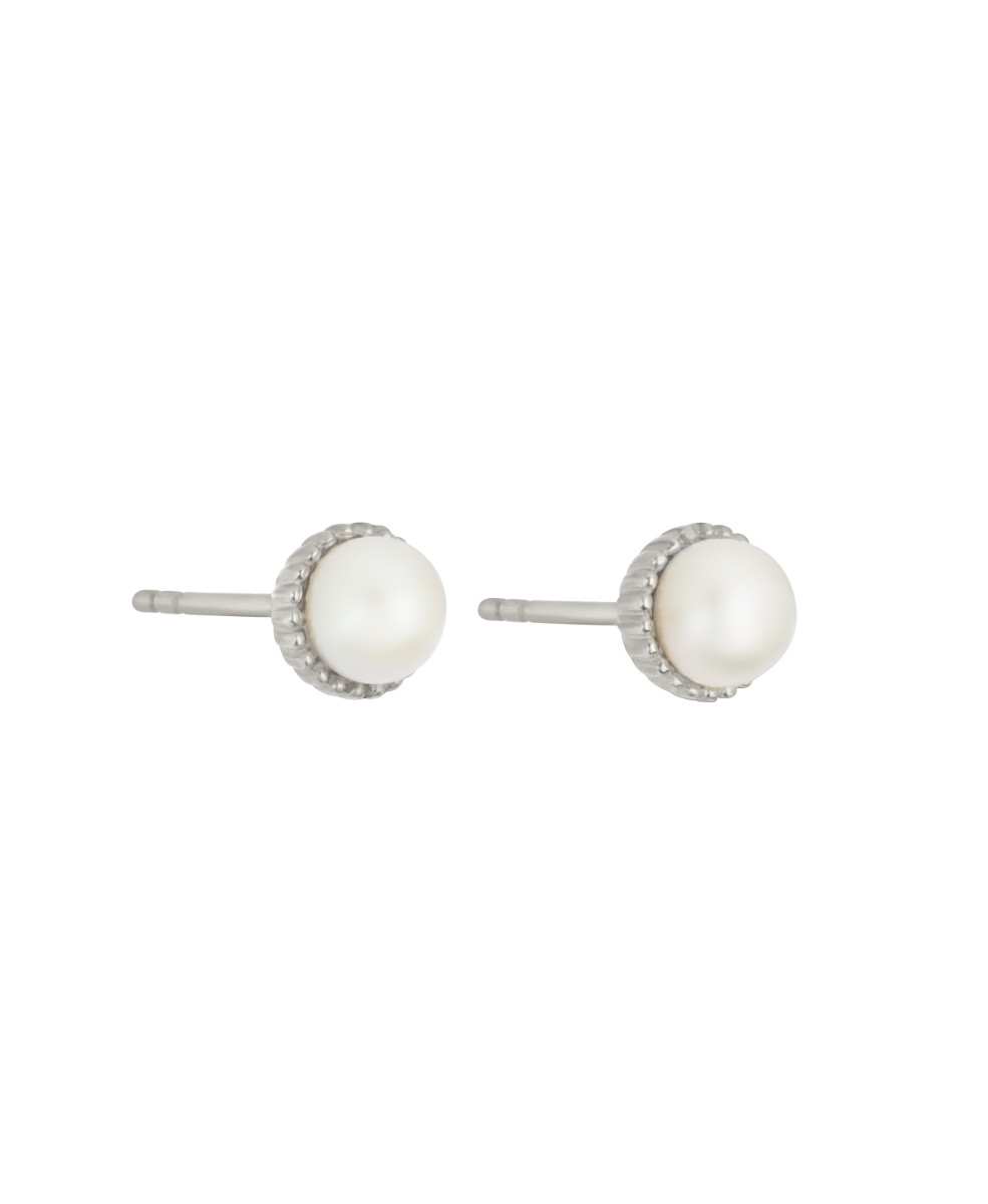 Pearl Earrings - 925 Sterling Silver, Pearl